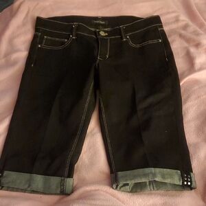 White House Black Market Black Denim capri
